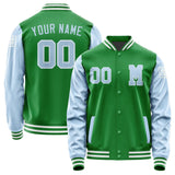 Custom Emerald Green Light Blue Jacket