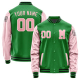 Custom Emerald Green Light Pink Jacket