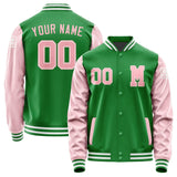 Custom Emerald Green Light Pink Jacket