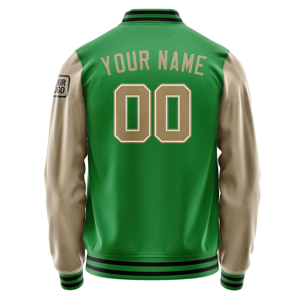 Custom Emerald Green Light Khaki Jacket Jb2424252417251817
