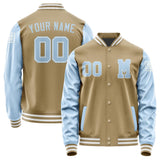Custom Light Khaki Light Blue Jacket Jb2525082518081818