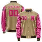 Custom Light Khaki Pink Jacket