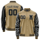 Custom Light Khaki Black Jacket