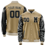 Custom Light Khaki Black Jacket