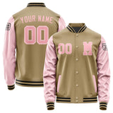 Custom Light Khaki Light Pink Jacket Jb2525212517211817