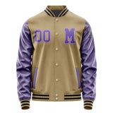 Custom Light Khaki Light Purple Jacket Jb2525232517231817