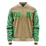 Custom Light Khaki Emerald Green Jacket Jb2525242518241818