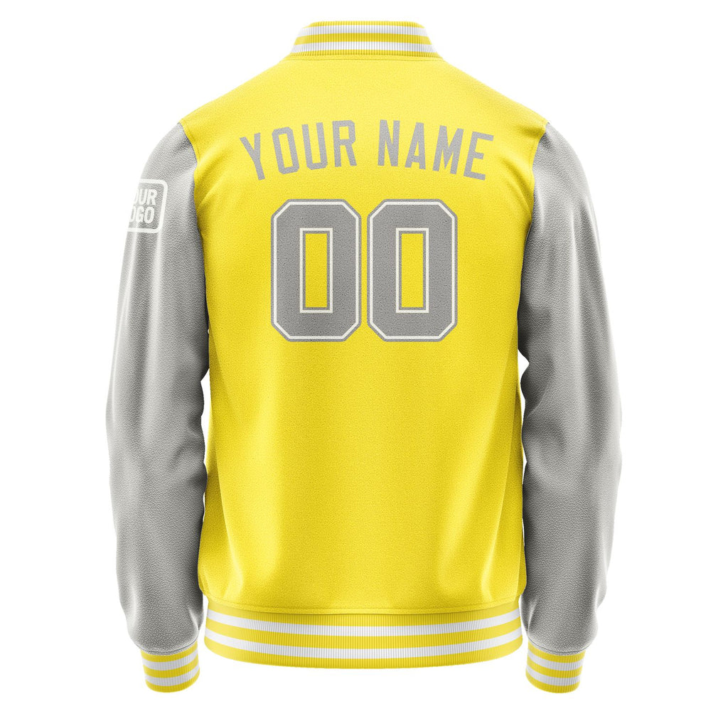 Custom Light Yellow Gray Jacket Jb2626042618041818