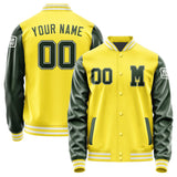Custom Light Yellow Dark Green Jacket