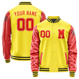 Custom Light Yellow Orange Red Jacket