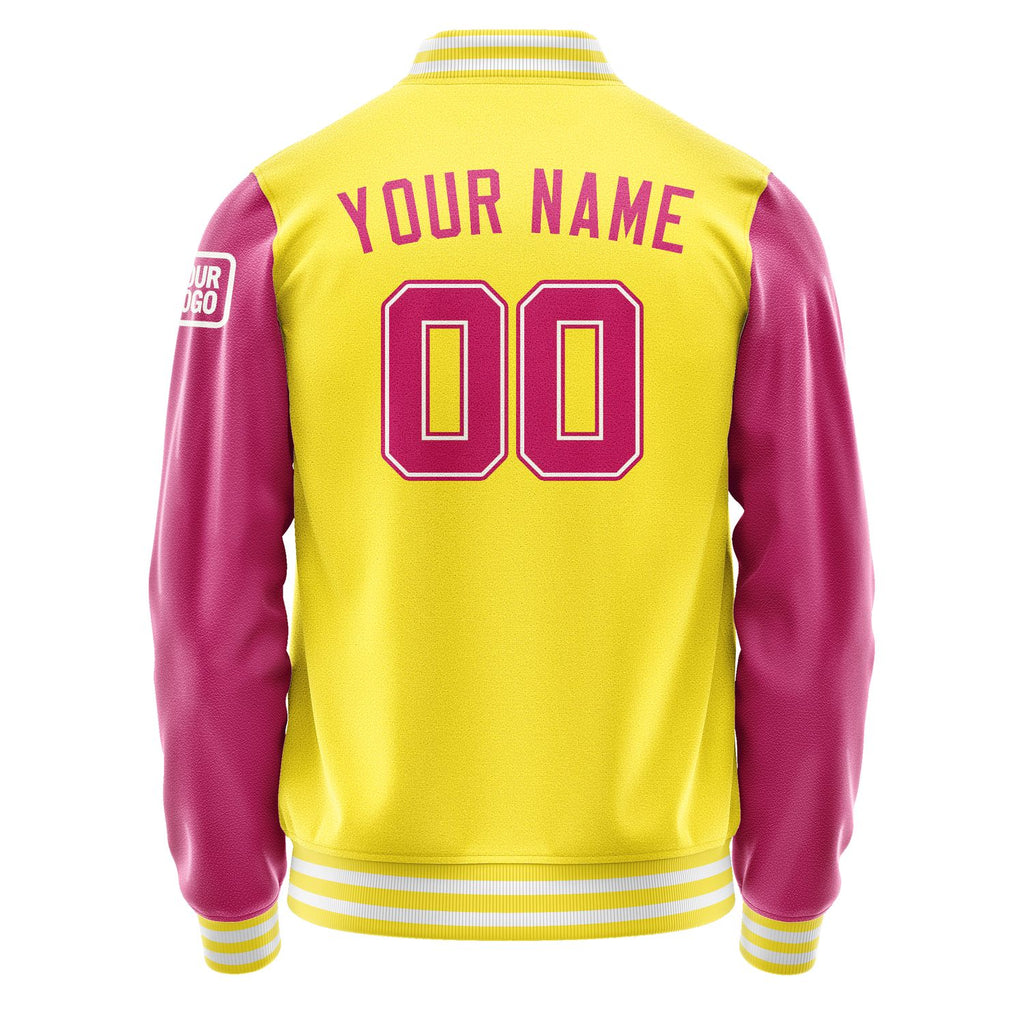 Custom Light Yellow Pink Jacket Jb2626132618131818