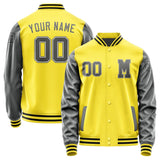 Custom Light Yellow Dark Grey Jacket
