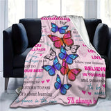 Gifts for Granddaughter Blanket - To My Granddaughter Never Forget How Much I Love You,” From Grandparents, Birthday, Graduation, Everyday Encouragement, Inspirational Motivational