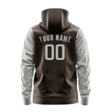 Custom Brown Gray Hoodie 0101040401B31704