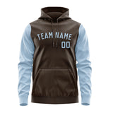 Custom Brown Light Blue Hoodie 0101080801B31708