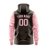 Custom Brown Light Pink Hoodie 0101212101B31721