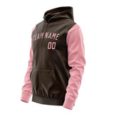 Custom Brown Light Pink Hoodie 0101212101B31721