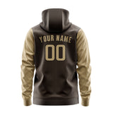 Custom Brown Light Khaki Hoodie 0101252501B31725