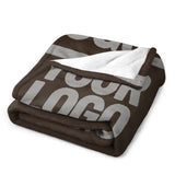 Custom Brown Gray Blanket