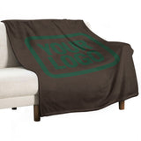 Custom Brown Moss Green Blanket