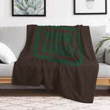 Custom Brown Moss Green Blanket