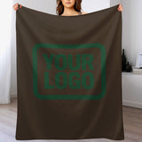 Custom Brown Moss Green Blanket