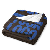 Custom Brown Sky Blue Blanket
