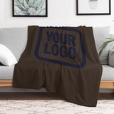 Custom Brown Steel Blue Blanket