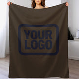 Custom Brown Steel Blue Blanket