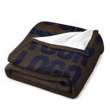 Custom Brown Steel Blue Blanket