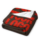 Custom Brown Orange-Red Blanket