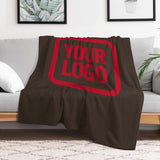Custom Brown Red Blanket