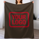 Custom Brown Red Blanket
