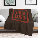 Custom Brown Coral Red Blanket