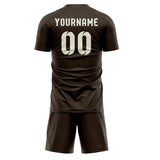 Custom Brown Cream Soccer Set