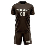 Custom Brown Cream Soccer Set