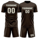 Custom Brown Cream Soccer Set