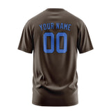 Custom Brown Sky Blue T-Shirt