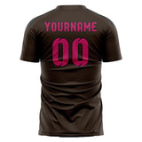 Custom Brown Pink Soccer Jersey
