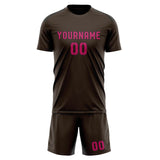 Custom Brown Pink Soccer Set