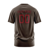 Custom Brown Crimson Red T-Shirt