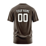 Custom Brown White T-Shirt