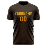 Custom Brown Yellow Soccer Jersey