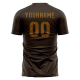Custom Brown Khaki Soccer Jersey