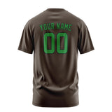 Custom Brown Emerald Green T-Shirt