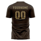 Custom Brown Light Khaki Soccer Jersey