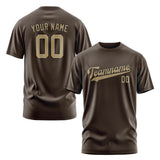 Custom Brown Light Khaki T-Shirt
