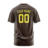 Custom Brown Light Yellow T-Shirt