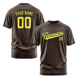 Custom Brown Light Yellow T-Shirt