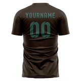 Custom Brown Blue Green Soccer Jersey